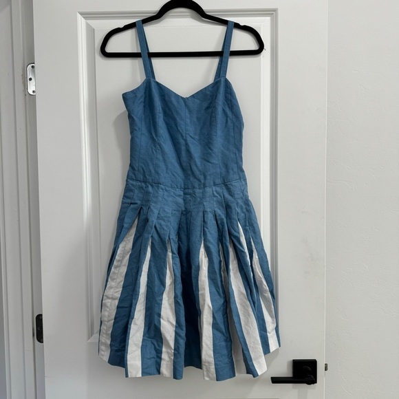 Boden Matilda pleated stripe vintage style dress - Picture 4 of 7